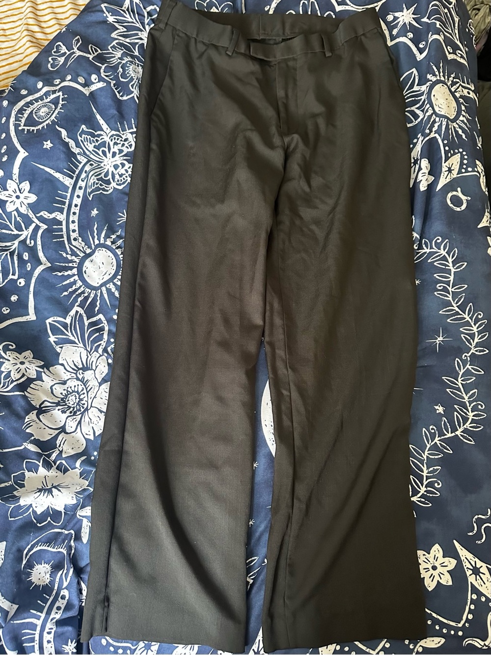 Farah Black Straight Leg Trousers